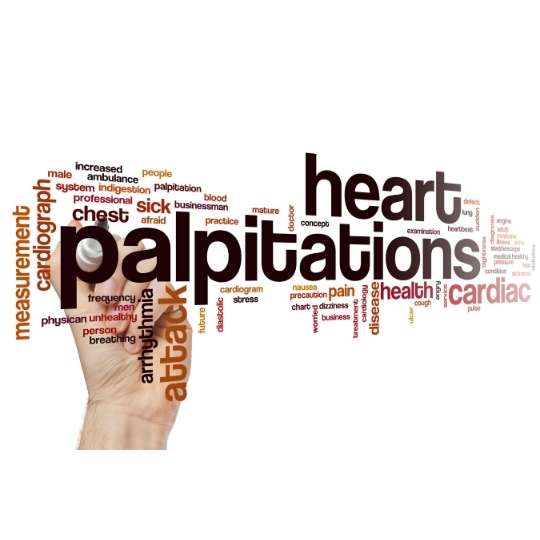Palpitations can be caused by arrhythmia